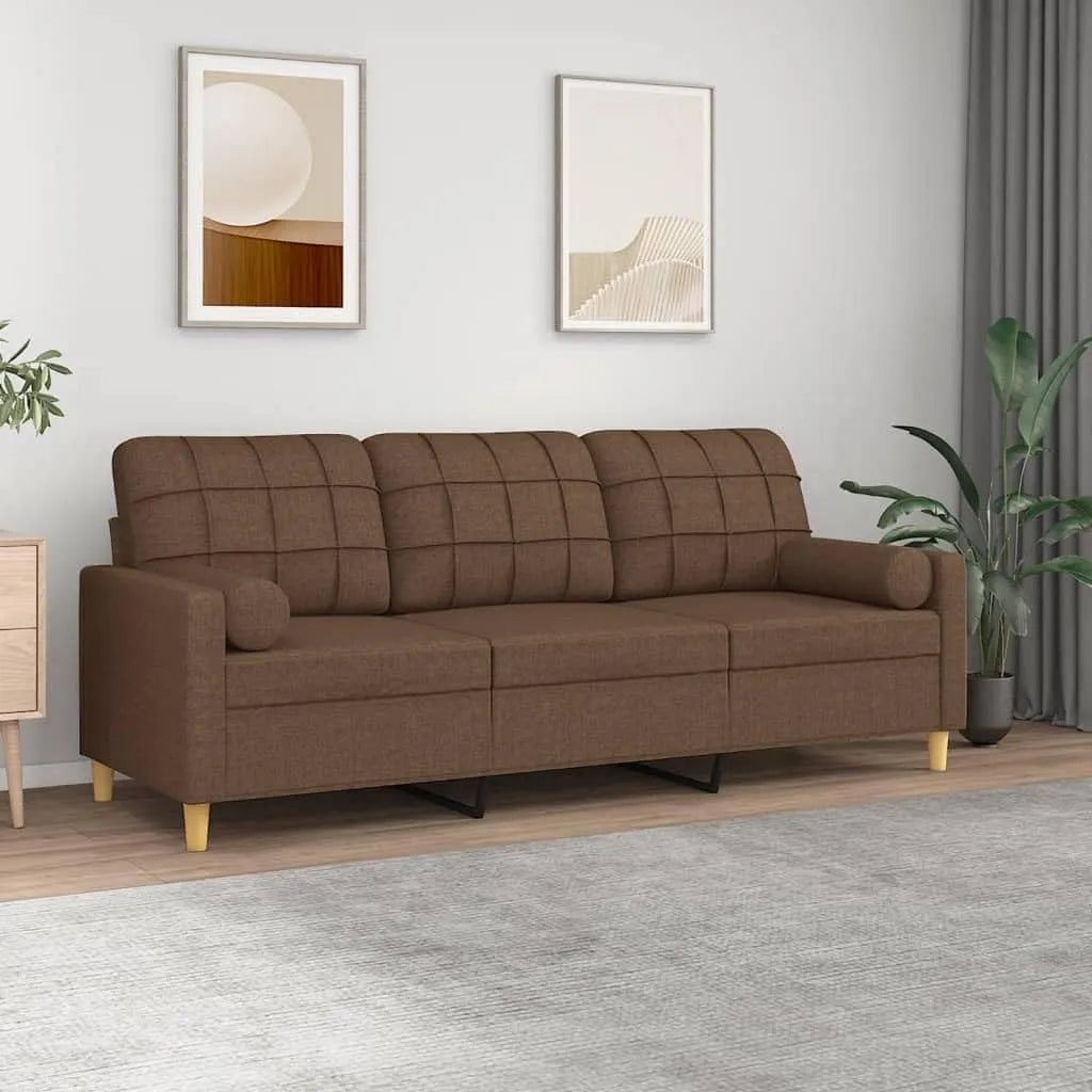 Canapé: revêtement en tissu, 3 Places, 180 cm, 29.8 KG, 0793, marron
