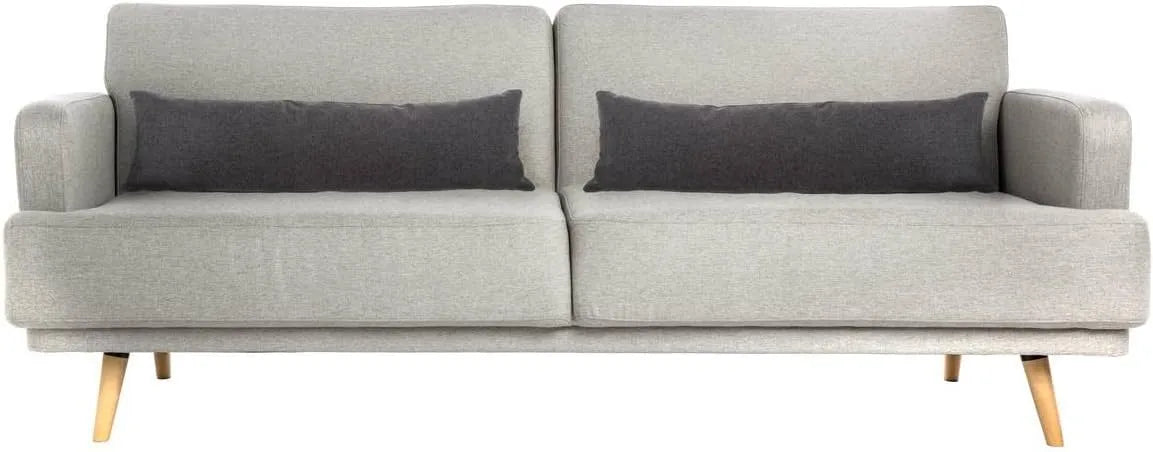 Canapé – convertible, 3 Places, 214 cm, gris