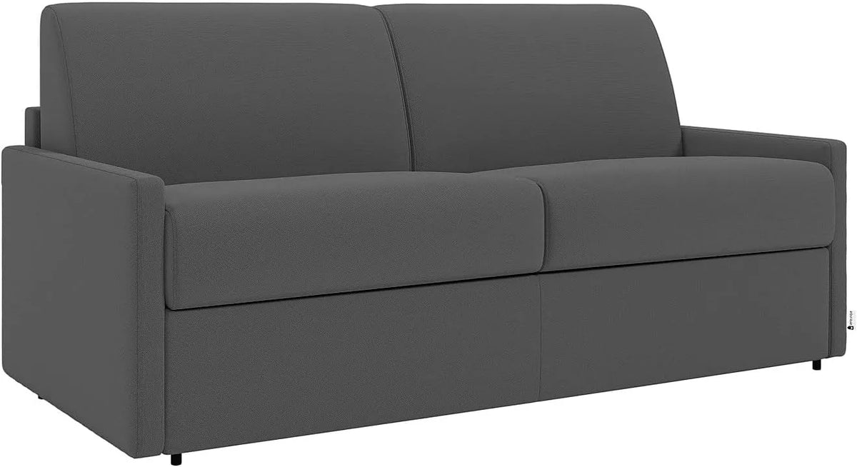 Canapé — CALIFE, revêtement en tissu, convertible, 3 places, 140 cm, 22 cm, gris