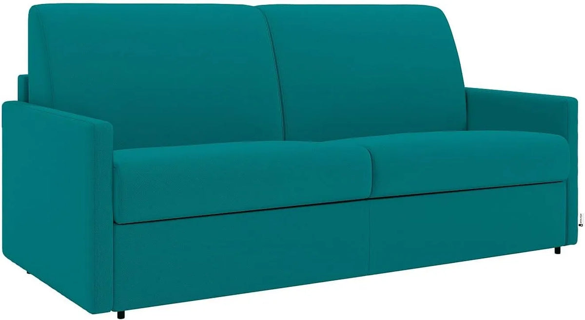 Canapé: CALIFE, revêtement en tissu, convertible, 2 Places, 120 cm, 14 cm, bleu