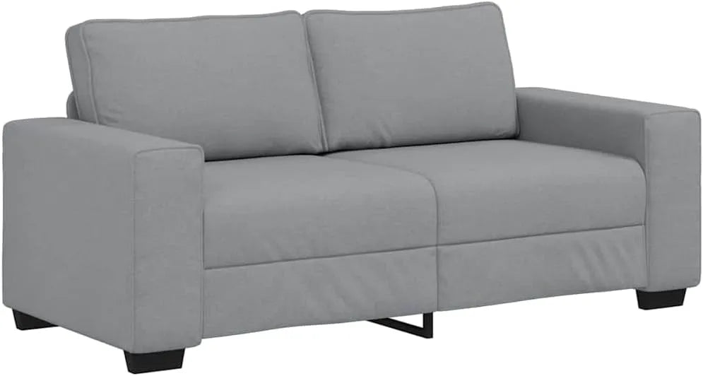 Canapé — revêtement en tissu, 2 places, 140 cm, gris