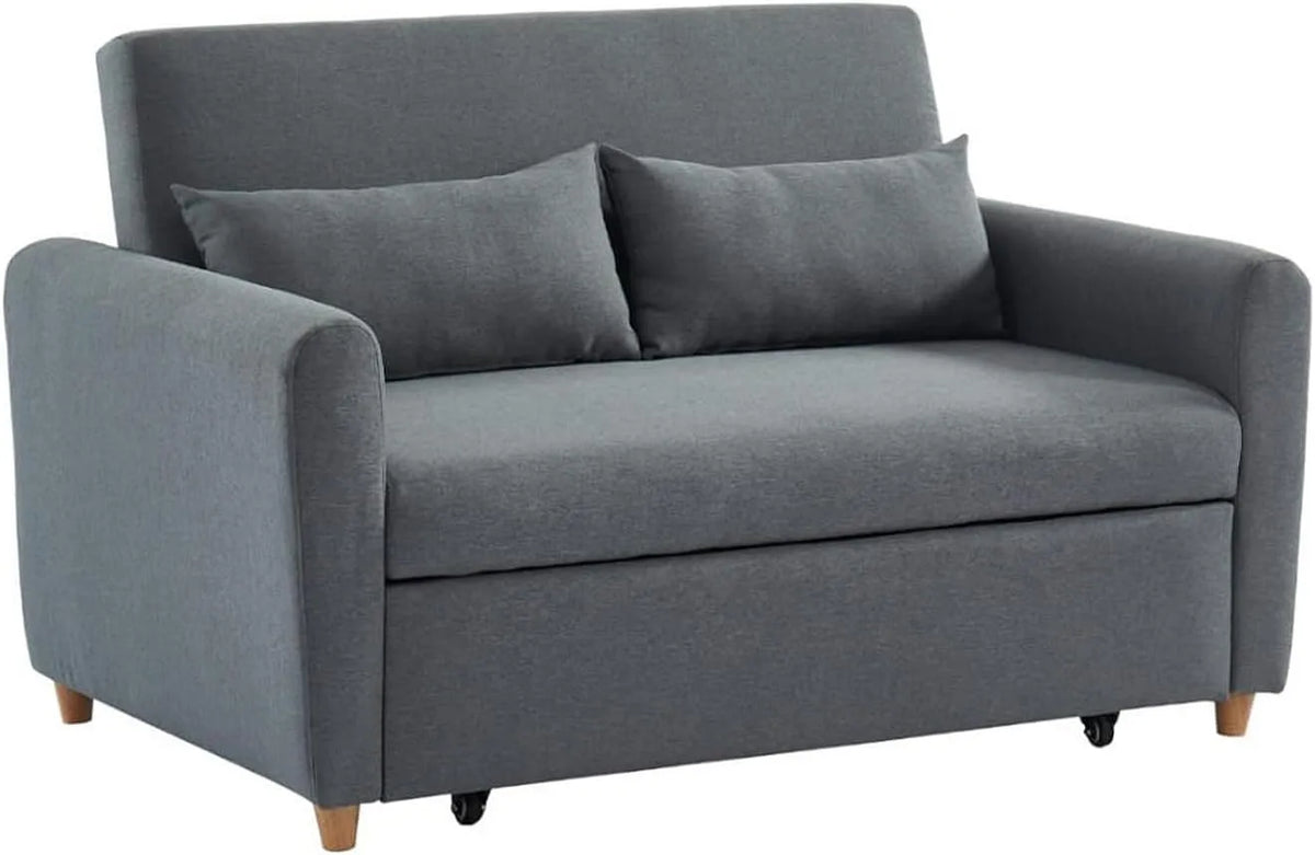Canapé — AYLA, revêtement en tissu, convertible, 2 Places, gris