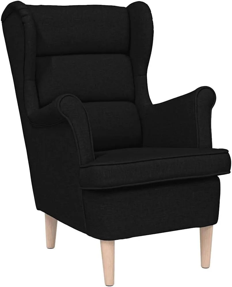 Fauteuil relax et fauteuil inclinable — revêtement en tissu, 74 × 84 × 100 cm, noir