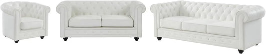 Fauteuil relax et fauteuil inclinable – Chesterfield, 6 Places, blanc