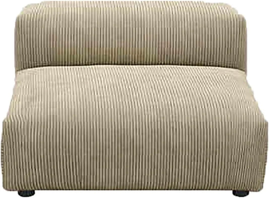 Canapé d'angle et canapé panoramique – modulaire, assise profonde, en velours côtelé, avec accoudoirs