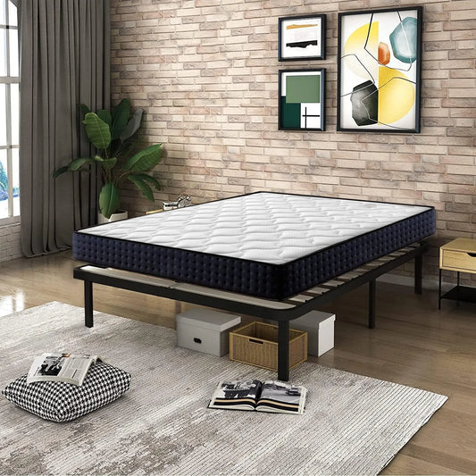 Lit 160x200 avec Sommier et Matelas – L-CD-7, 160 × 200, 160 × 200 × 17, noir