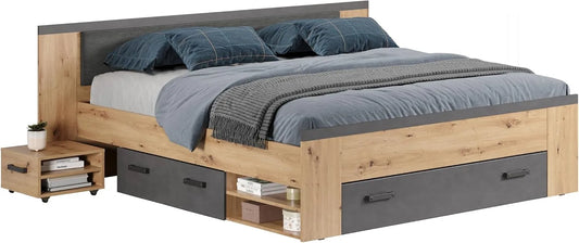 trendteam lit de Salon Intelligent: en bois, 230 × 87 × 203 cm, marron