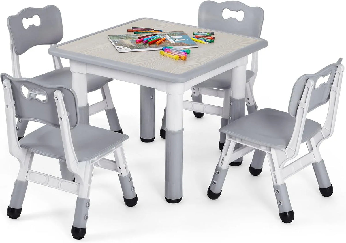 Chaise — KT-TC01, pour enfant, en plastique, réglable, gris, MAMIZO KT-TC01, hauteur réglable
