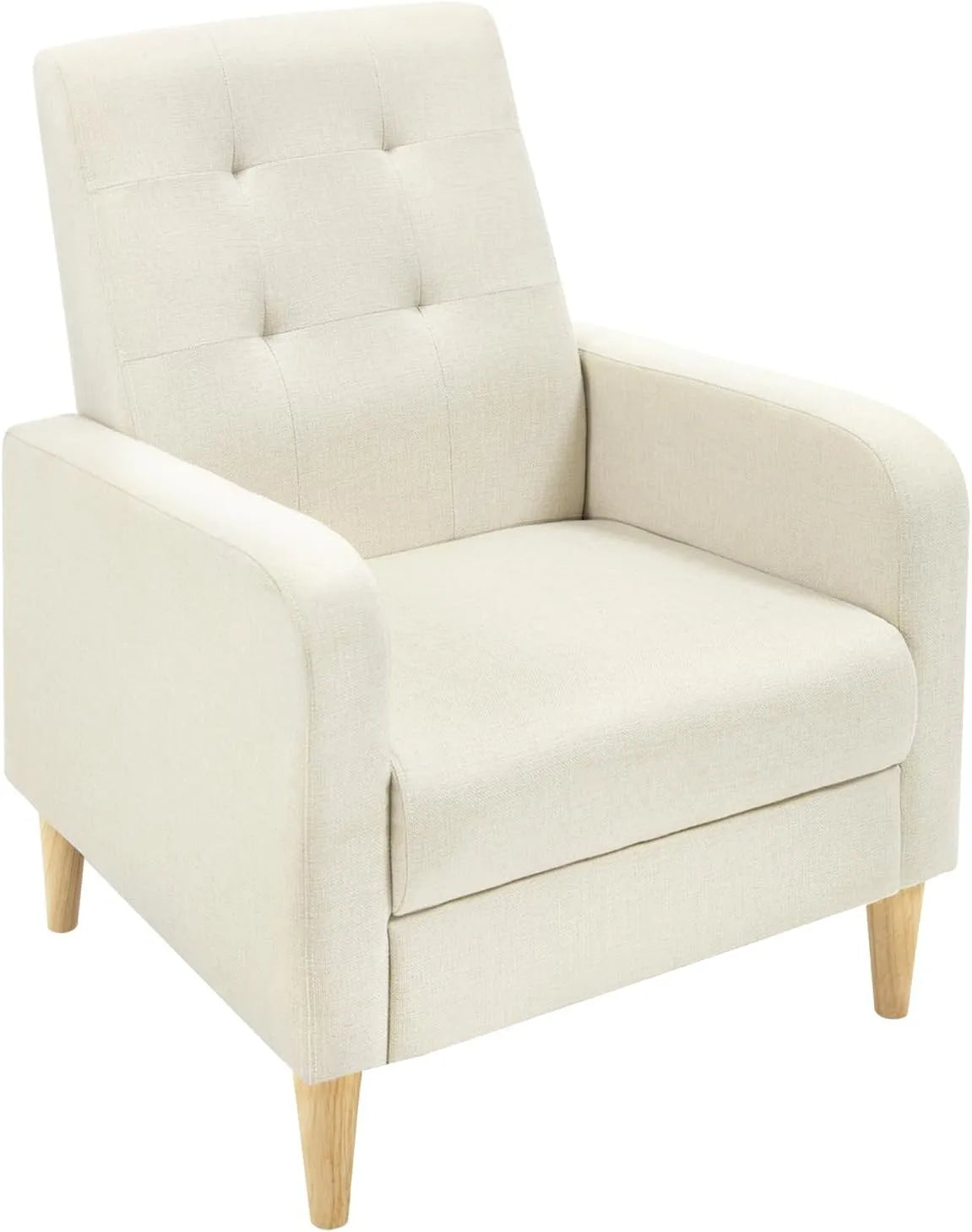 Fauteuil relax et fauteuil inclinable: en bois, avec accoudoirs, avec dossier, beige, en bois massif