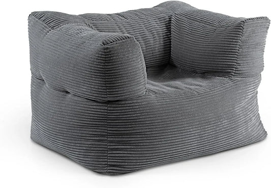 Lumaland Fauteuil et chaise rembourrée modulaire: velours, en velours côtelé, avec rangement, 96 × 72 × 70 cm