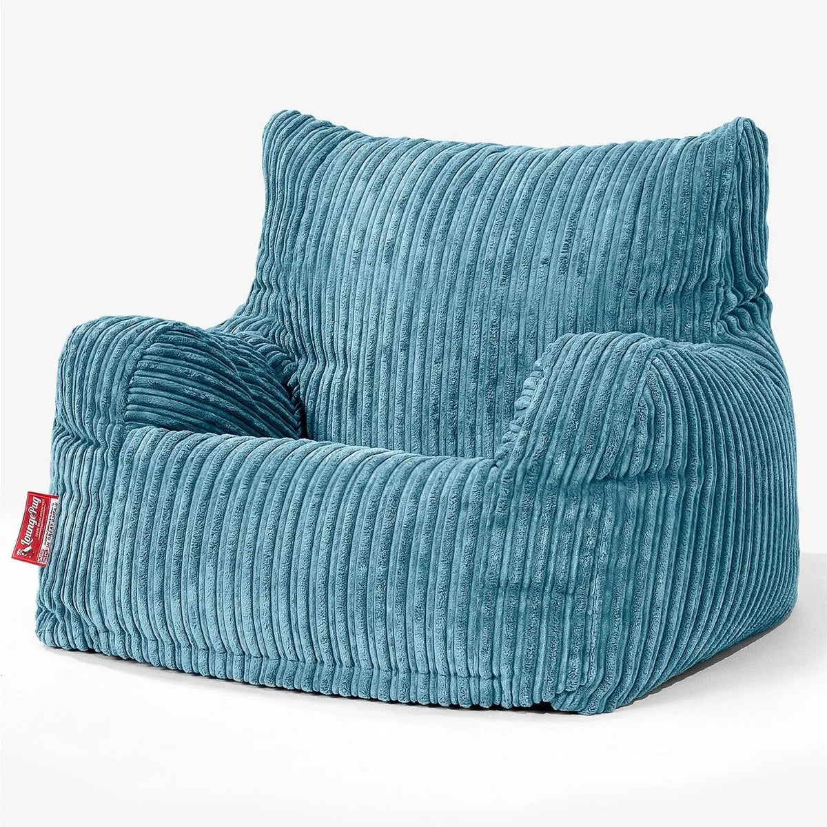 Chaise — en velours côtelé, bleu