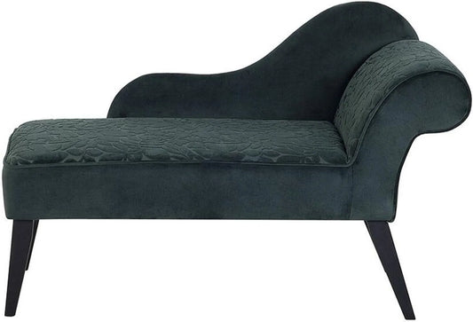 Chaise — vert, revêtement en velours