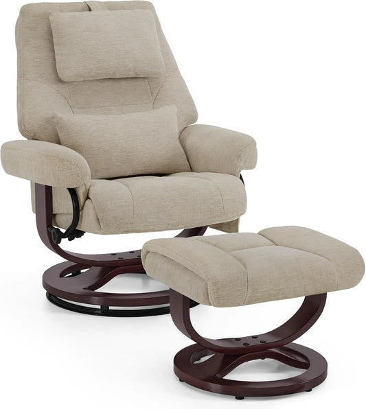 M MCombo Relax avec Fonction inclinable: revêtement en tissu, pivotant, avec coussins, réglable, beige