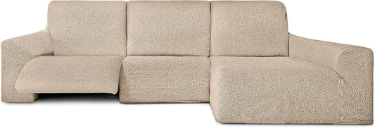 Canapé d'angle et canapé panoramique: Lavable, angle droit, revêtement en tissu, beige, extensible, en métal