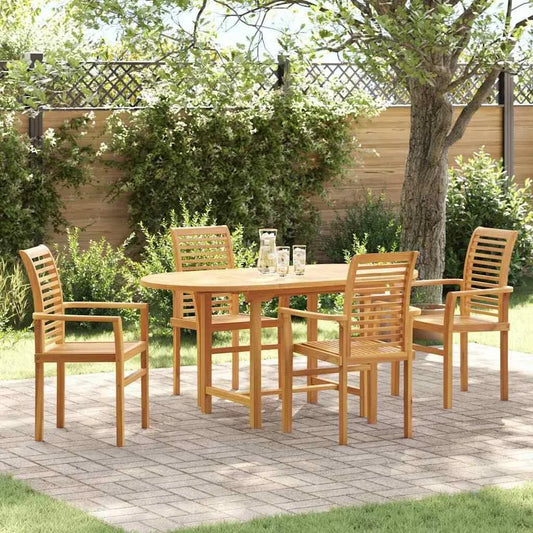 Salon de jardin et ensemble lounge — résistant aux intempéries, 5 pièces, marron, extensible