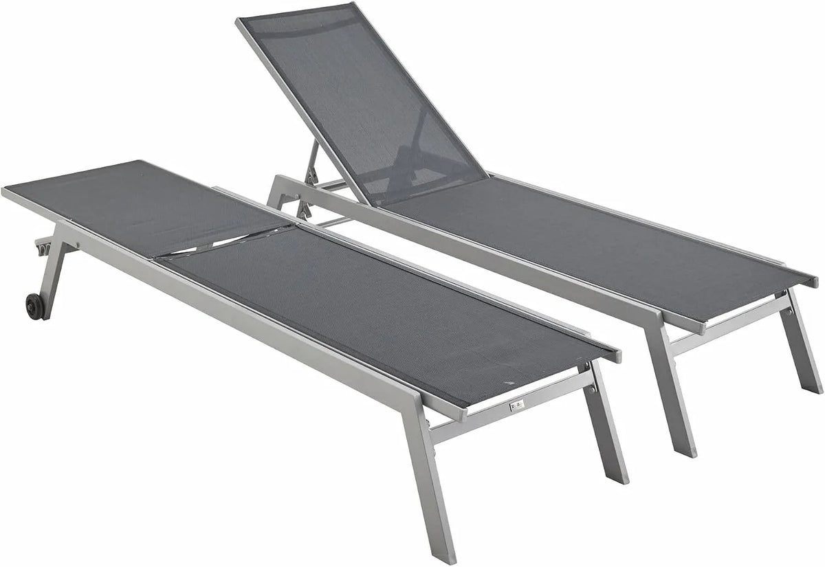 sweeek Alice's Garden — en aluminium, avec roulettes, Lot de 2, gris