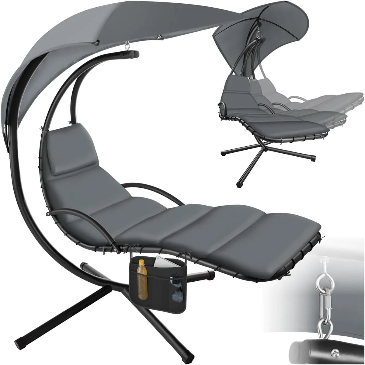 tectake Salon de jardin et ensemble lounge: protection UV, revêtement en tissu