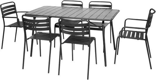 Chaise – en métal, 141.2 × 80 × 72.5cm, anthracite