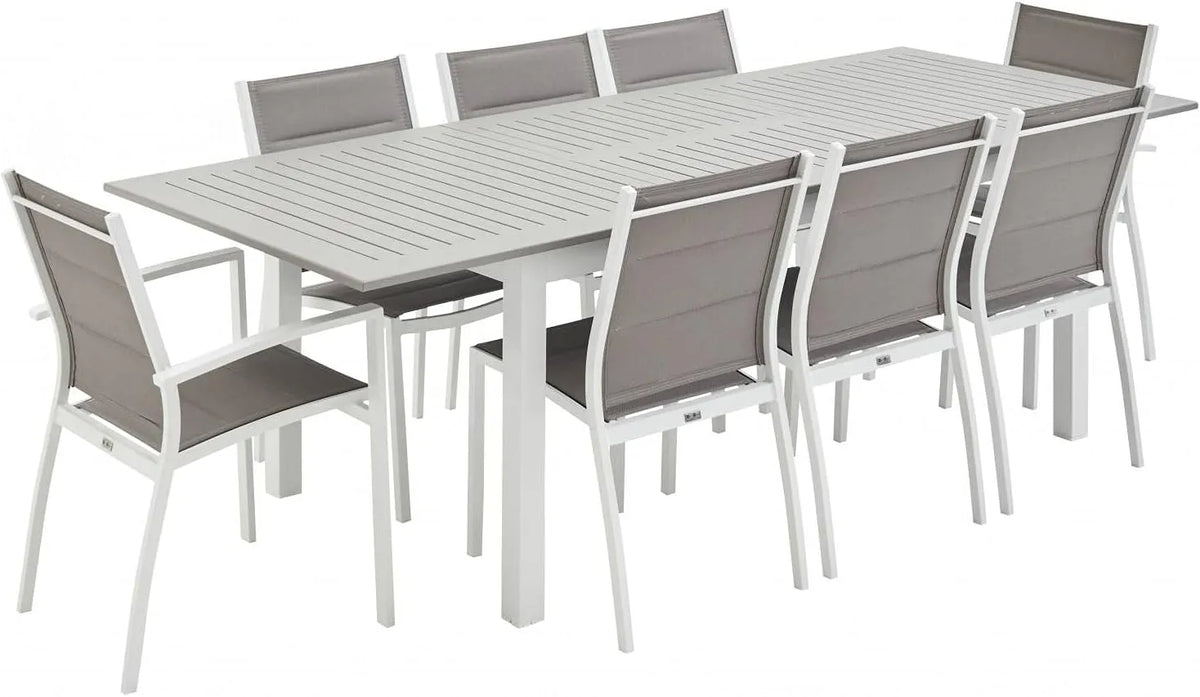 sweeek Alice's Garden – en aluminium, 245cm, blanc, extensible