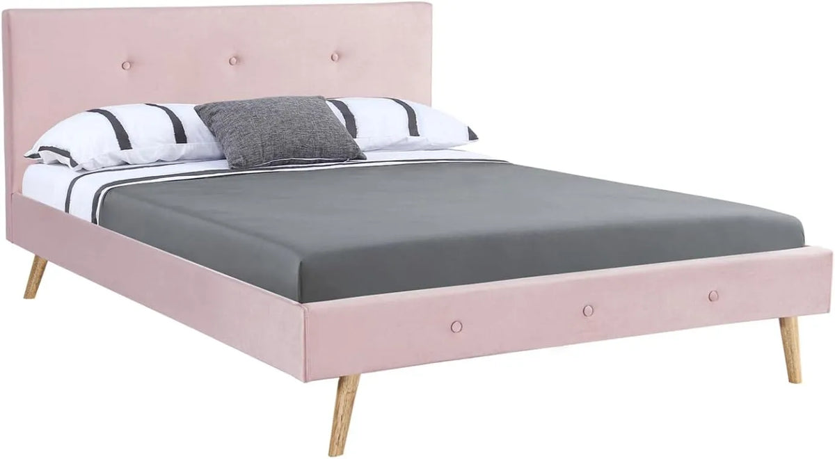 IDMarket – revêtement en tissu, 140 × 190 cm, rose, revêtement en velours