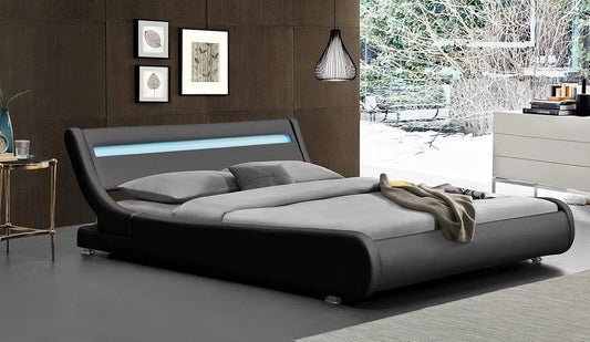 Lit ava pour Matelas 140x200 — affichage LED, 140 × 200, 5 cm, noir