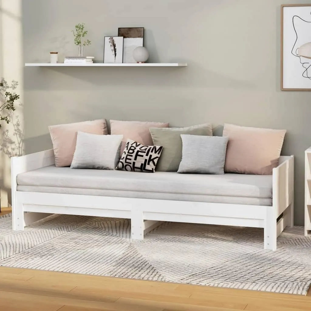 Canapé convertible et canapé-lit – convertible, 1 Place, 2 Places, 204 × 160 × 57 cm, blanc, extensible