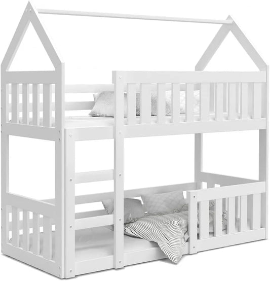 Lit superposé et lit mezzanine: 90 × 190, blanc