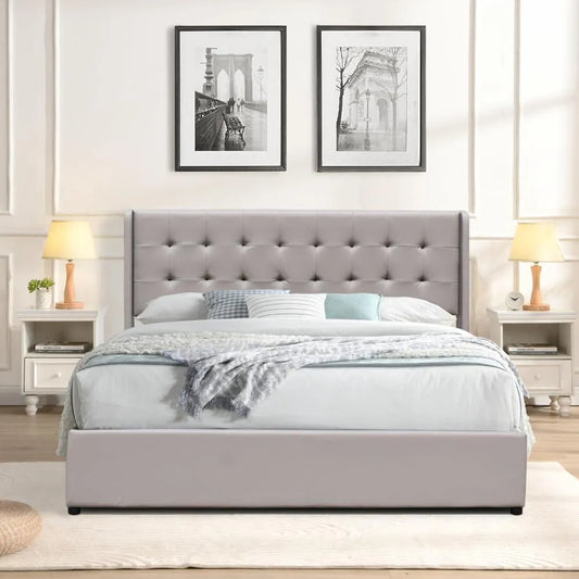 King of Dreams Lit Coffre dehoussable 140x190 cm avec tête – PVC, 140 × 190 cm