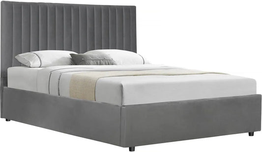 Habitat et Jardin Lit avec Coffre Mia: 140 × 190 cm, gris
