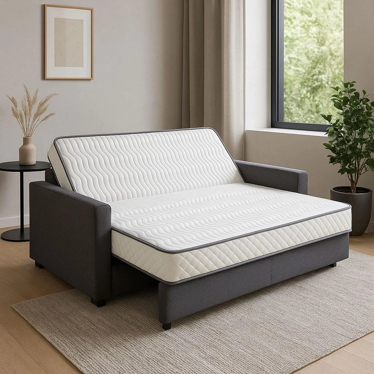 Matelas: GOLD10, revêtement en tissu, rembourrage en mousse, 120 × 190, 10 cm, 80 Kg