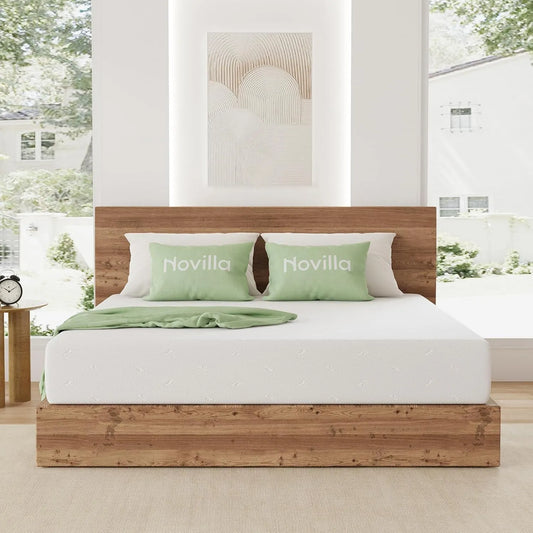 Novilla Matelas 180x200 — pour enfant, rembourrage en mousse, 180 × 200, 18 cm, blanc