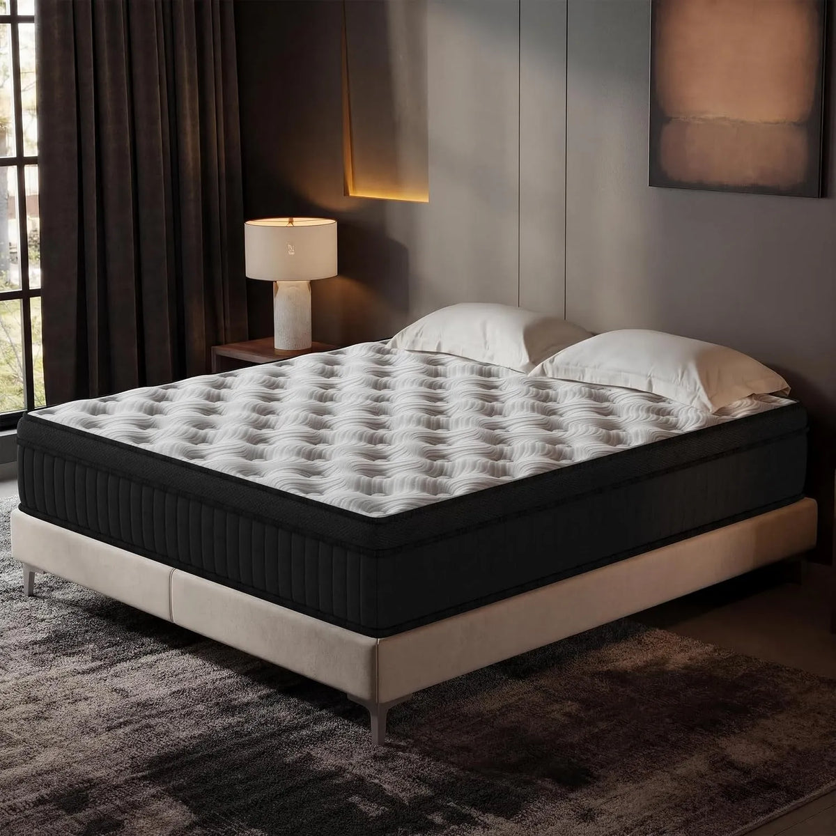 Matelas – TEX, respirant, rembourrage en mousse, 2 Places, 160 × 200 cm, 25 cm