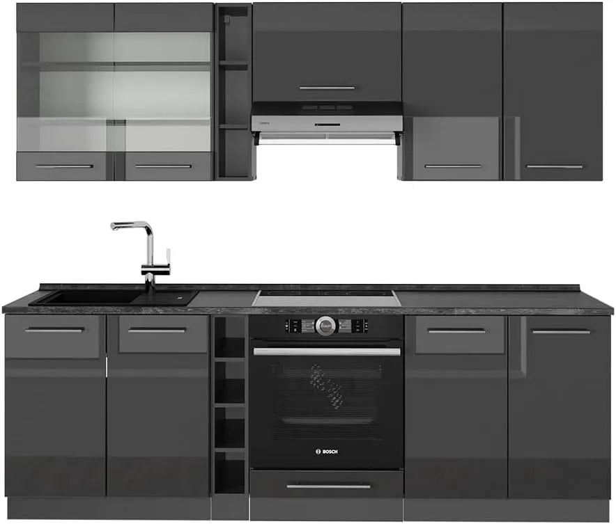 Vicco Cuisine Fame-Line — 235cm, anthracite