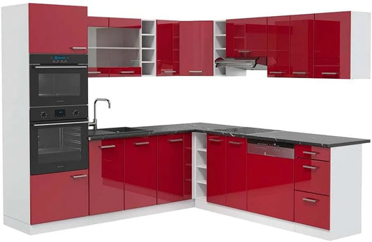 Vicco Cuisine en Angle R-Line – 247 × 60cm, anthracite