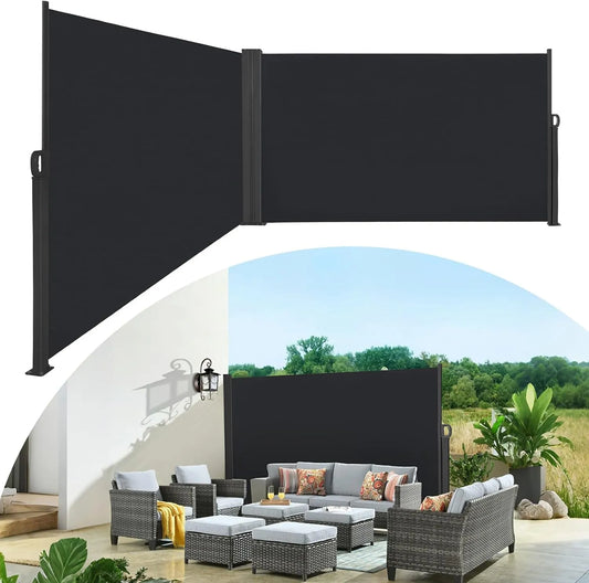 Store latéral extensible 180 x 600 cm — montage mural, résistant à l'eau, 180 × 600 cm, anthracite