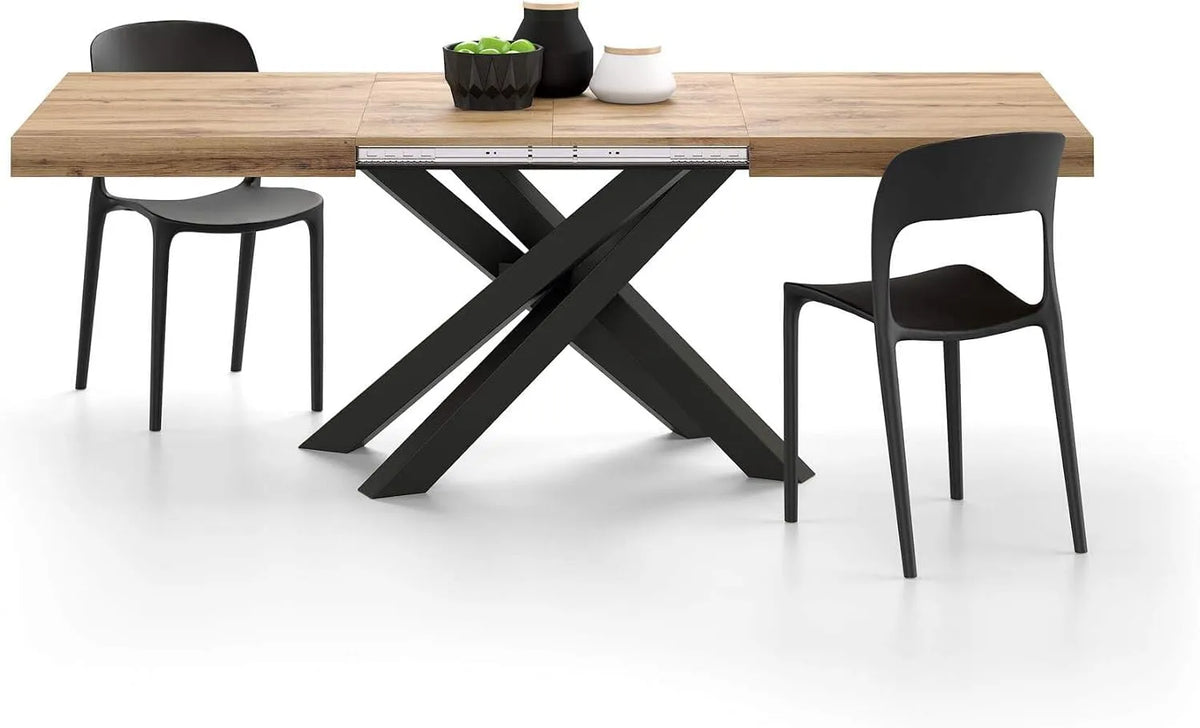 Mobili Fiver Table Extensible Emma 140 220 x90 cm — en bois, noir