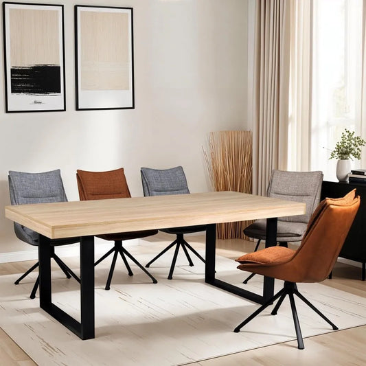 Weber INDUSTRIES Table à manger et table de salle à manger – 200 × 90cm, blanc