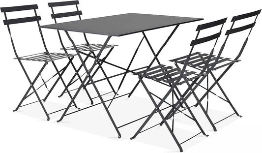 Chaise — en acier, gris