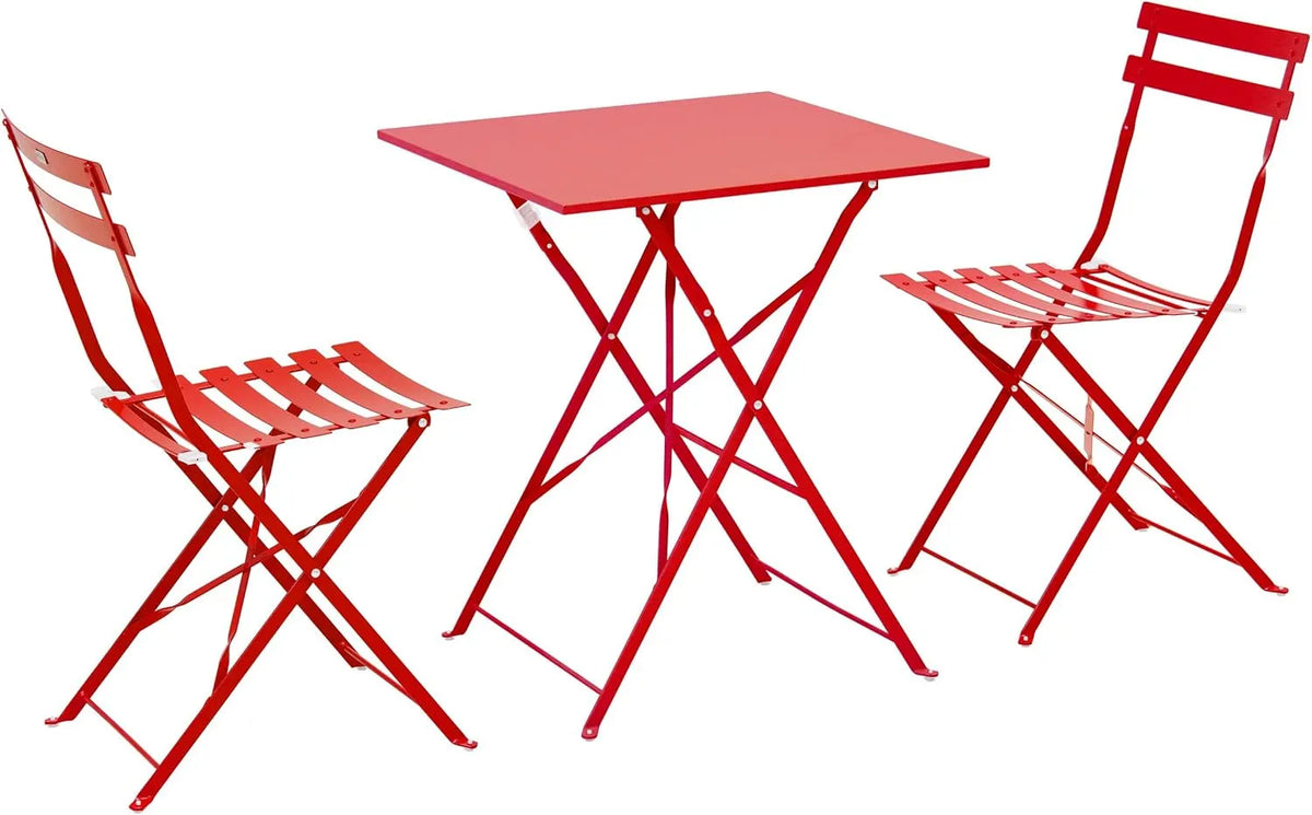 Chaise – en acier, rouge