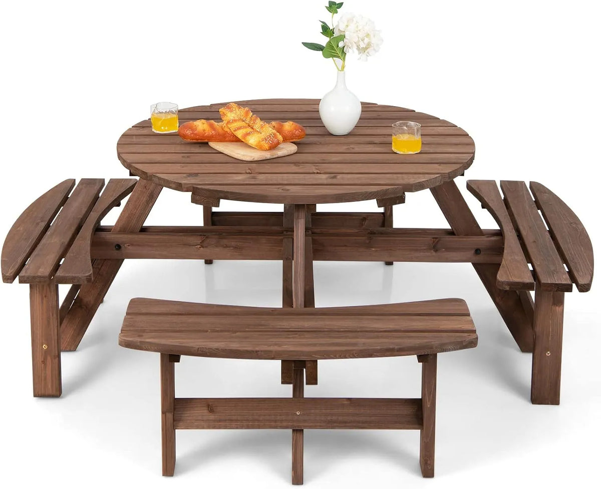 COSTWAY Banc — en bois, résistant aux intempéries, 225 KG