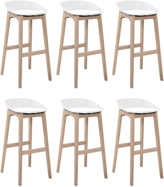Lot de Tabouret de bar et siège de comptoir en Bois 65cm Riva