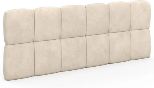 IDMarket – 160 cm, beige, revêtement en velours, revêtement en tissu