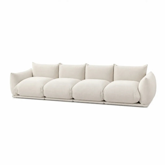 Canapé modulaire en lin beige 300x100x80cm