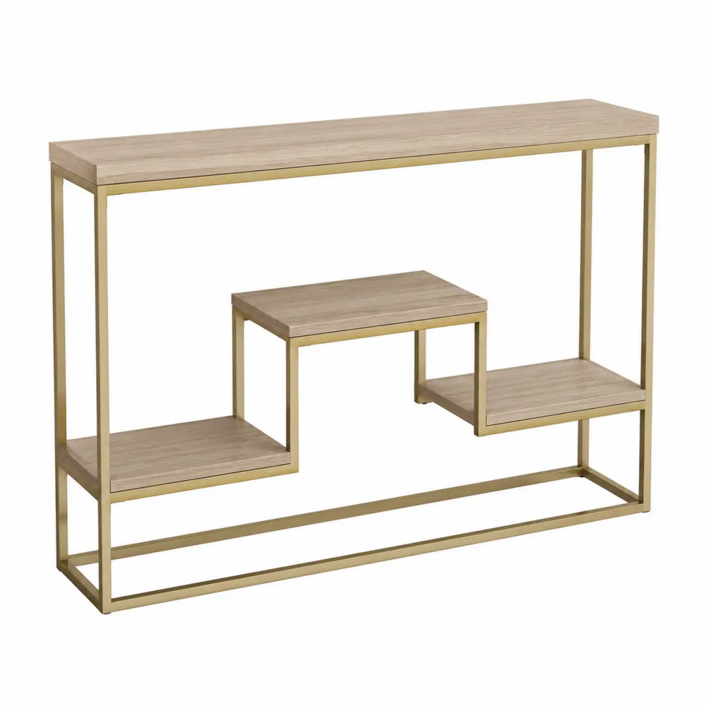 Console en bois MDF et métal doré