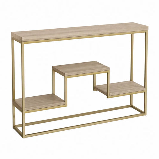 Console en bois MDF et métal doré