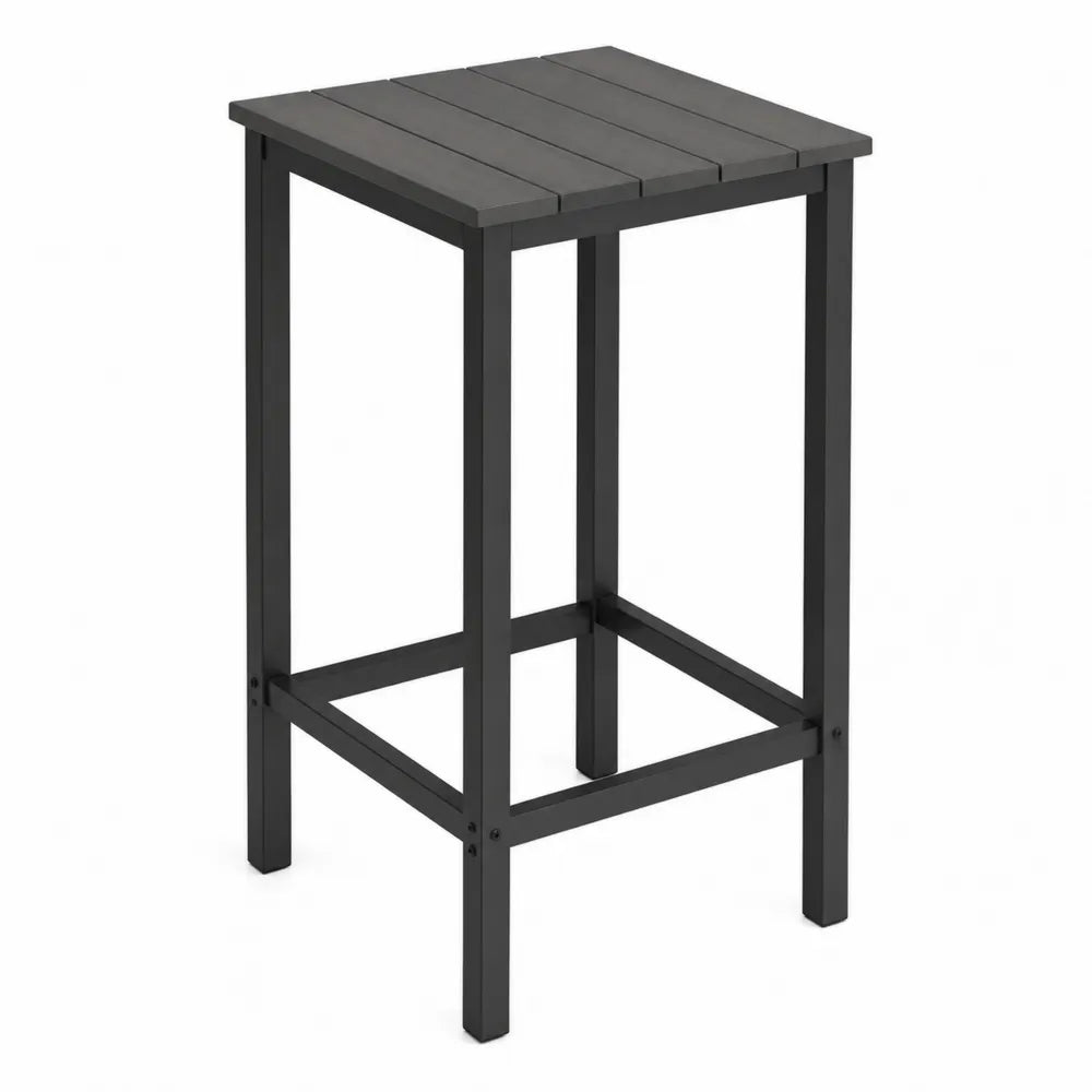 Table haute de jardin en aluminium noir