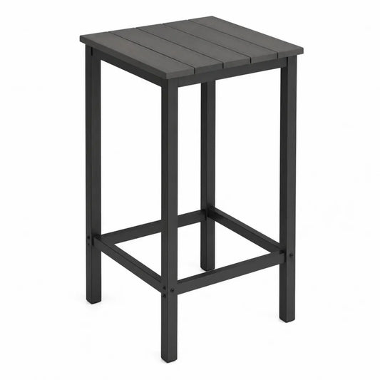 Table haute de jardin en aluminium noir