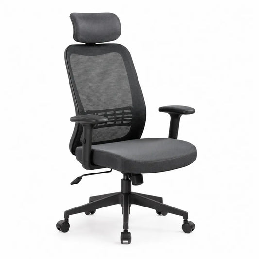 Chaise de bureau en maille avec appui-tête réglable