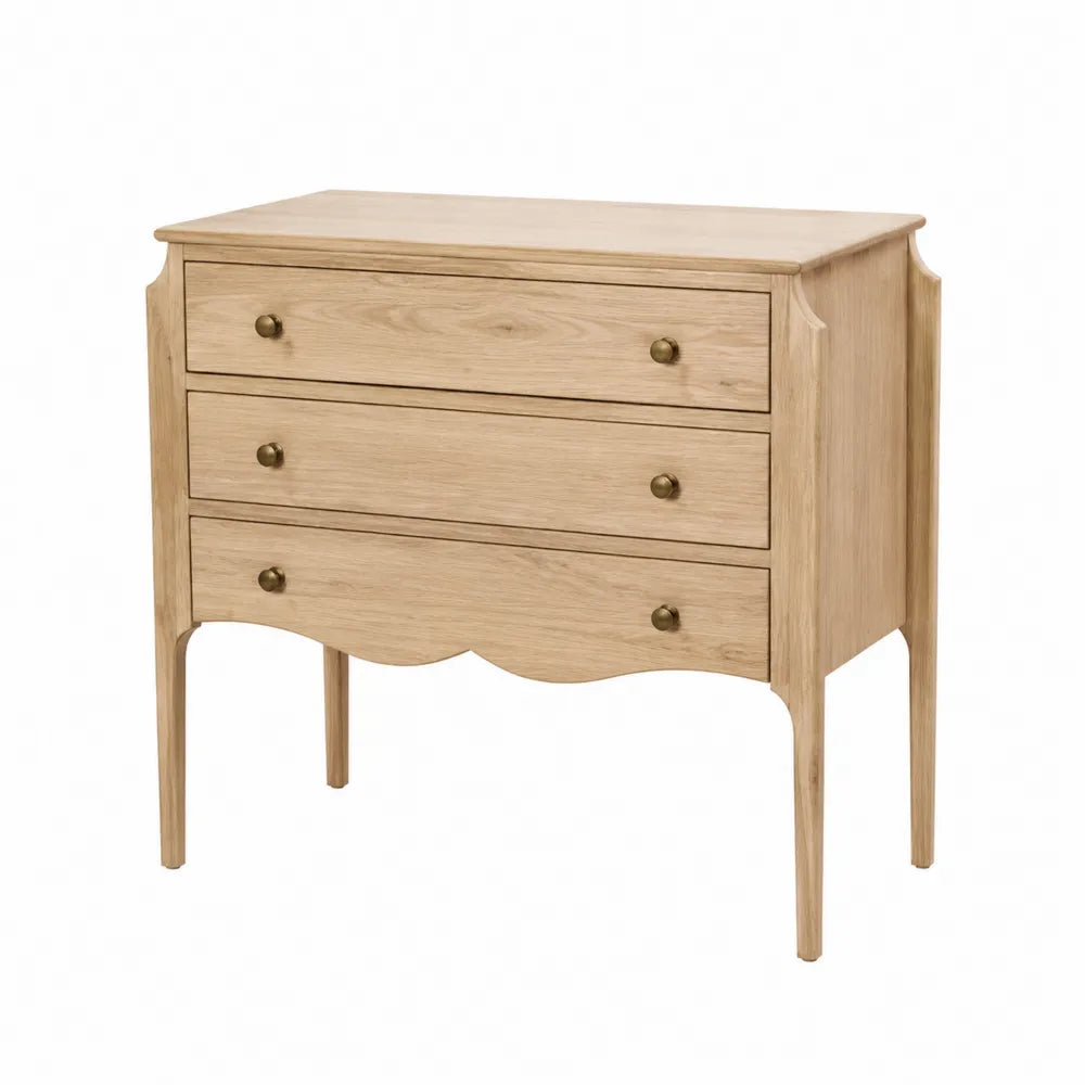 Commode en chêne à 3 tiroirs 78cm
