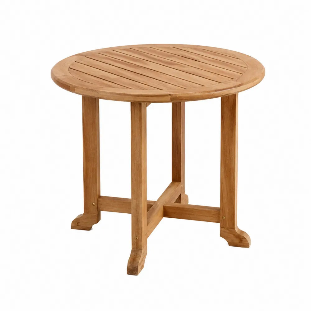 Table ronde en bois pour extérieur 75x90 cm